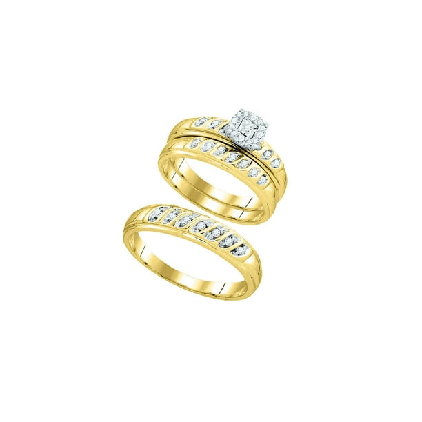 10k Solid Yellow Gold 4 mm Men's Wedding Band Ring Round Cut Diamond 0.3 CT 10k Solid Yellow Gold 4 mm Men's Wedding Band Ring Round Cut Diamond 0.3 CT